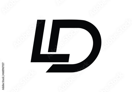 Initial monogram letter LD logo Design vector Template. LD Letter Logo Design. 
