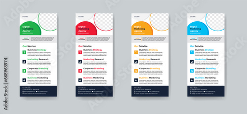 Modern creative corporate business dl flyer or rack card layout concept background flyer brochure cover template for grow up your business to the next level