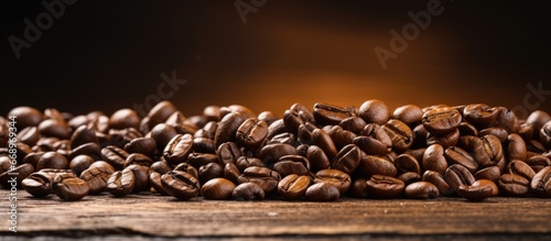 Coffee beans on a table © AkuAku