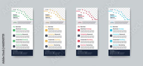 Modern creative corporate business dl flyer or rack card layout concept background flyer brochure cover template for grow up your business to the next level