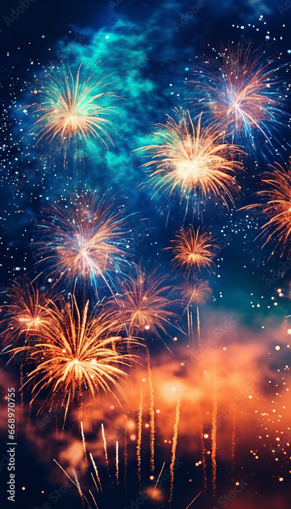 Enchanting New Year's Fireworks Enchanting New Year's Fireworks