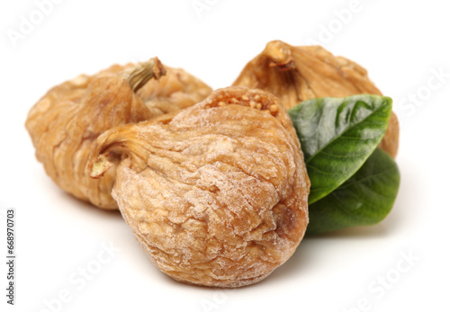 Dried figs isolated on a white background