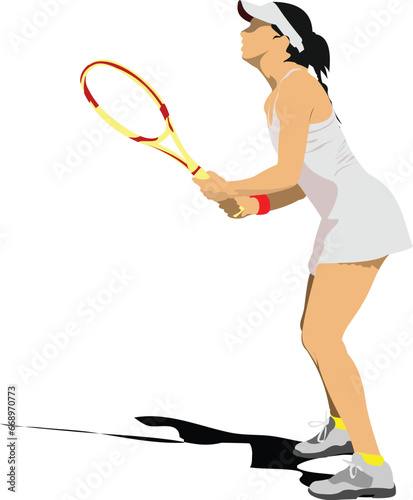 tennis player with racket © Leo