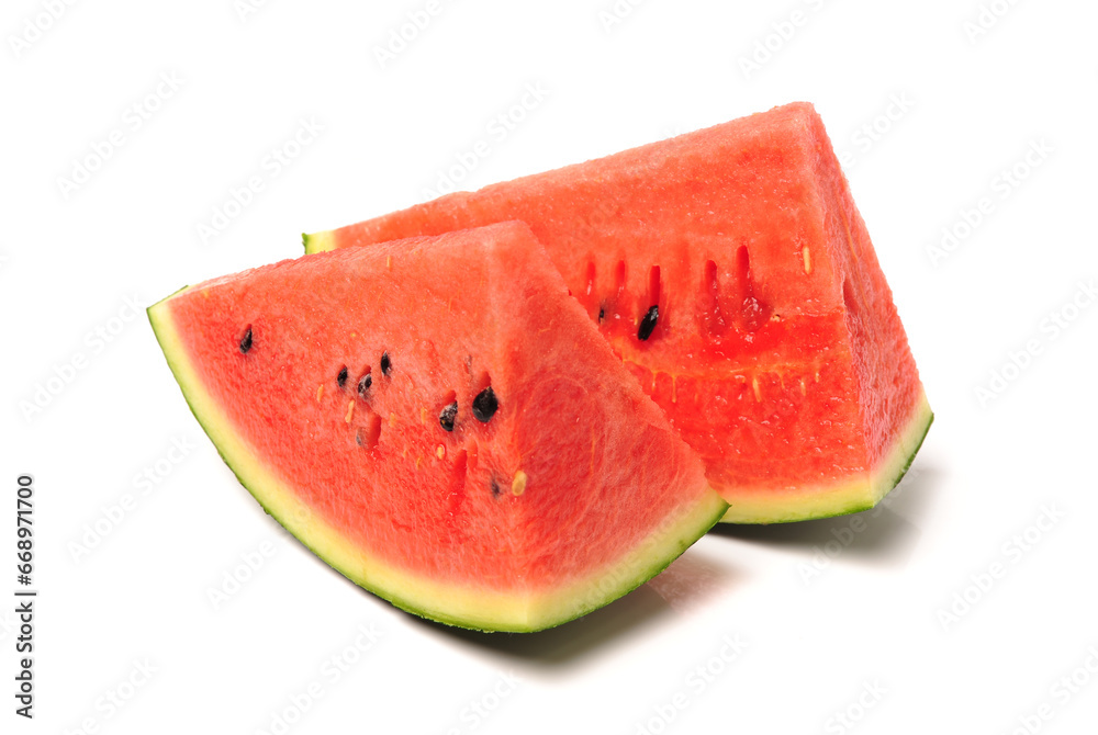 watermelon and slice isolated on white watermelon and slice isolated on white