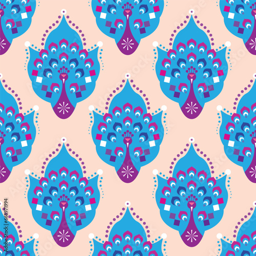 Traditional Indian festival Diwali. Happy Festival of lights Deepavali   template design seamless pattern   Festive Burning diya graphic design background Vector abstract flat illustration