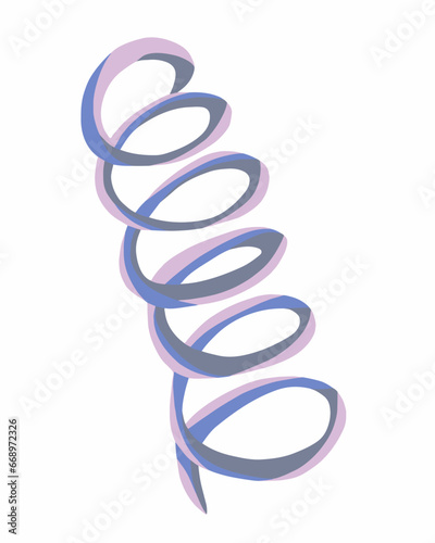 Vector isolated illustration a pathogen of syphilis on a white background.