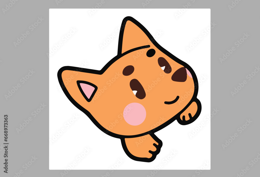 unique cute dog cartoon vector illustration
