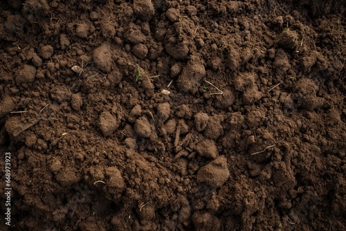 Compost soil background. Generative AI image