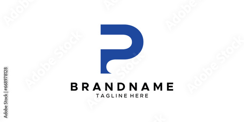 a graphic image of a P hand theme, on a white background. graphic vector base.