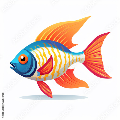 Drawings of Exotic Fish Artistic Marine Delight