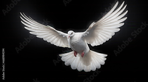 white dove isolated on black background ©  Mohammad Xte
