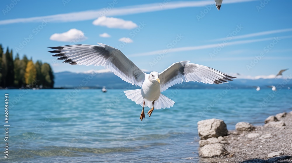 seagull in the sky