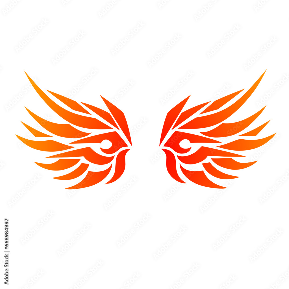 graphic vector illustration of tribal art Phoenix wings tattoo graphic vector illustration of tribal art Phoenix wings tattoo