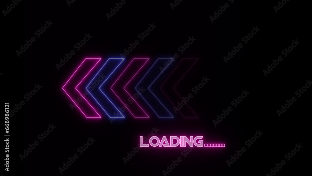neon arrow loading bar neon arrow loading bar