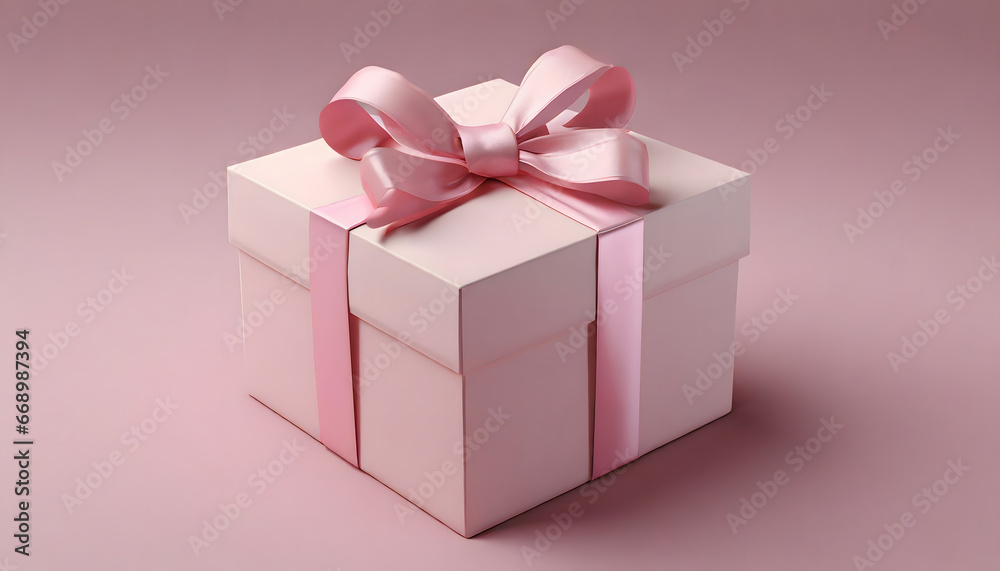 Obraz premium pink gift box