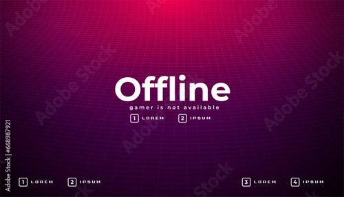 abstract offline gaming sporty banner in modern style