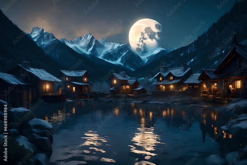 night in the mountains