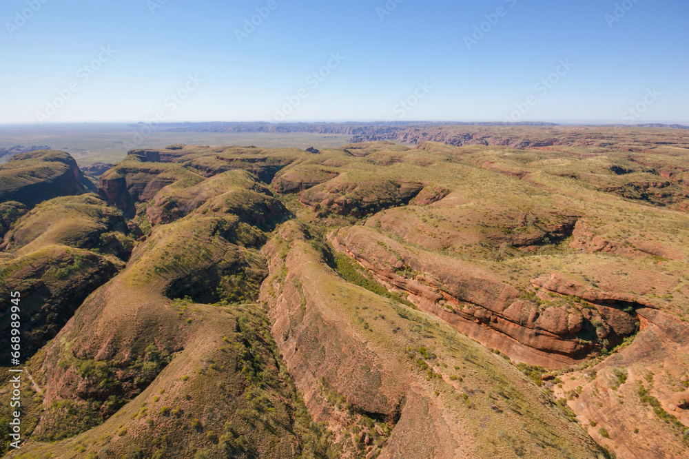 Aerial view of the hills and gorges of the Bungle Bungles (Purnululu), Western Australia Aerial view of the hills and gorges of the Bungle Bungles (Purnululu), Western Australia