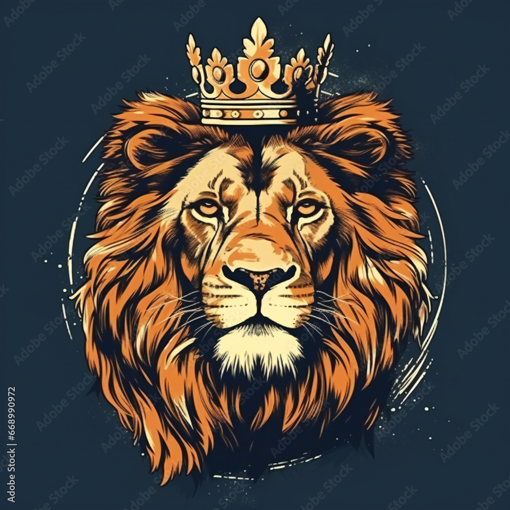 Obraz premium lion head illustration