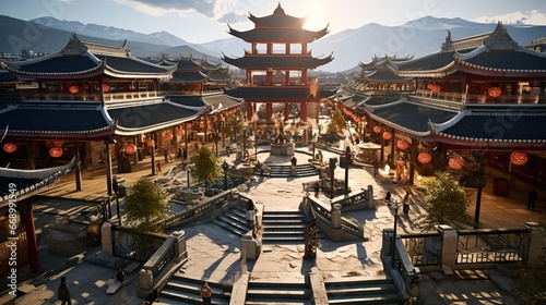 chinese temple country photo