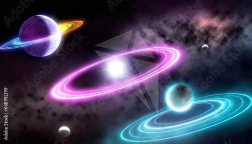 Space   universe neon background