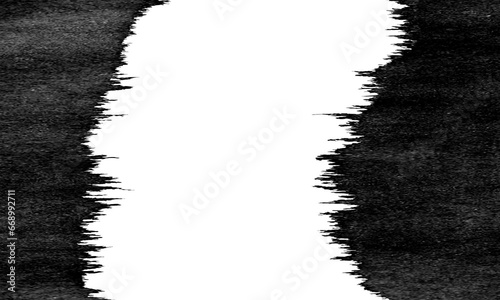 ビリビリに激しく引きちぎった黒い紙みたいな背景透明のコピースペース背景 photo