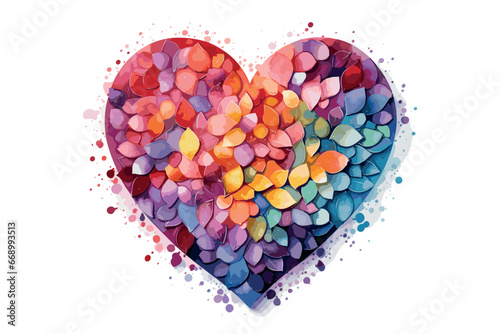 heart made of colorful beads isolated,heart made from colorful beads vector design