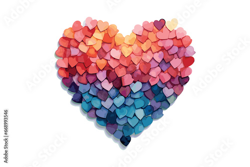 heart made of colorful beads isolated,heart made from colorful beads vector design