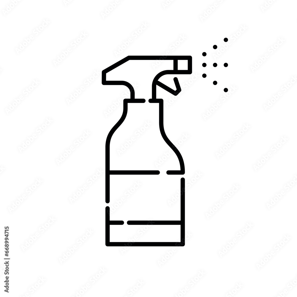 Cleaning spray. Household detergent. Pixel perfect, editable stroke icon Cleaning spray. Household detergent. Pixel perfect, editable stroke icon