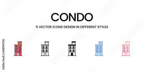 Condo icon. Suitable for Web Page, Mobile App, UI, UX and GUI design.