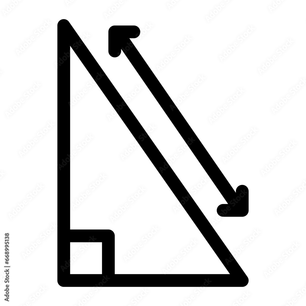 Obraz premium pythagoras line icon