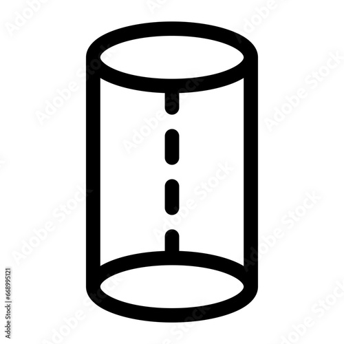 cylinder line icon