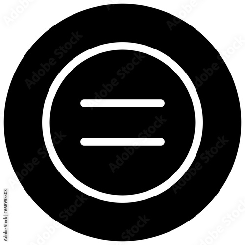 equal glyph icon
