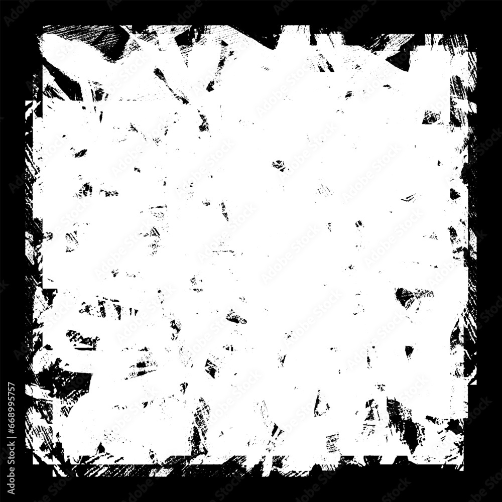 The frame is in grunge style. Black frame on white background. Paint strokes framing The frame is in grunge style. Black frame on white background. Paint strokes framing