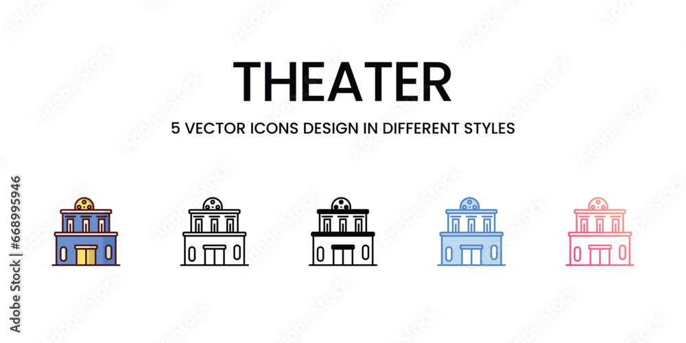 Theater icon. Suitable for Web Page, Mobile App, UI, UX and GUI design.