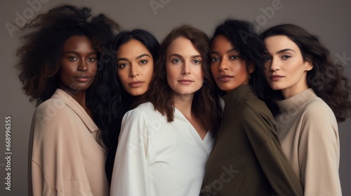 Group of Self-Confident Women Looking at Camera AI Generated