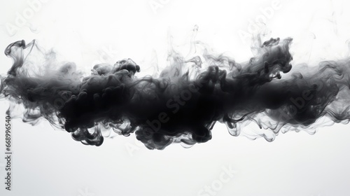 Abstract Black Clouds in Water: Minimalistic and Superb Clean Image AI Generated