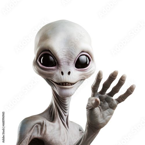 Aliens communicating with humans on transparent background PNG. Alien communication concept.