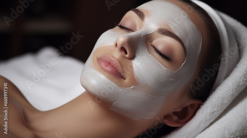 Applying Moisturizing and Cleansing Mask on Patient's Face AI Generated