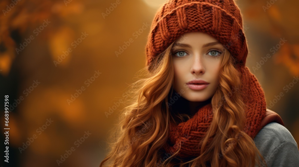 Autumn Girl in Minimalistic Style AI Generated Autumn Girl in Minimalistic Style AI Generated