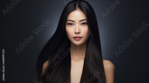 Minimalistic Superb Clean Image of Asian Woman AI Generated