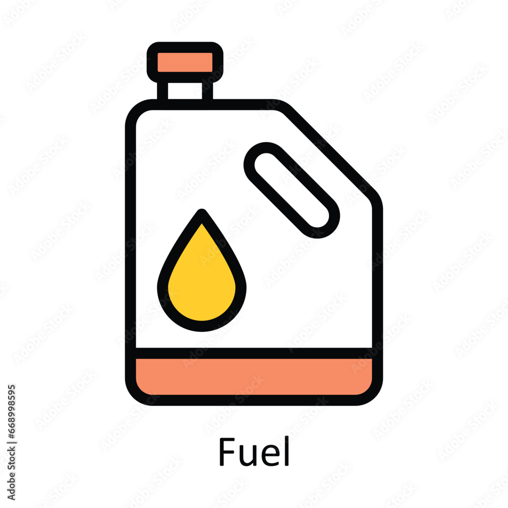 Fuel  vector Filled outline Design illustration. Symbol on White background EPS 10 File 
