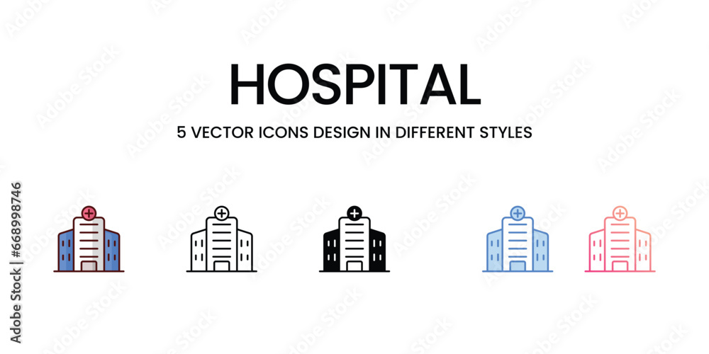Hospital icon. Suitable for Web Page, Mobile App, UI, UX and GUI design. Hospital icon. Suitable for Web Page, Mobile App, UI, UX and GUI design.