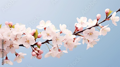 Minimalistic Blossoming Tree Flowers AI Generated