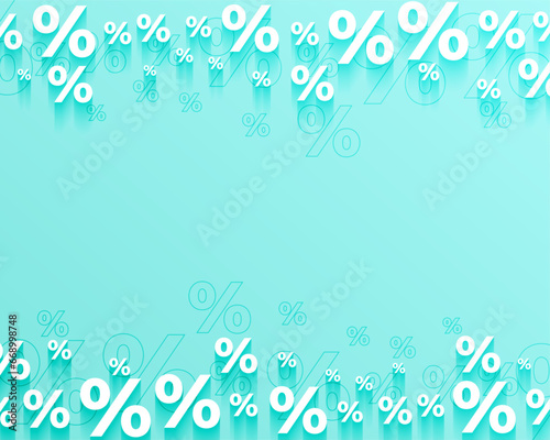 stylish percent icon promo background for retail business