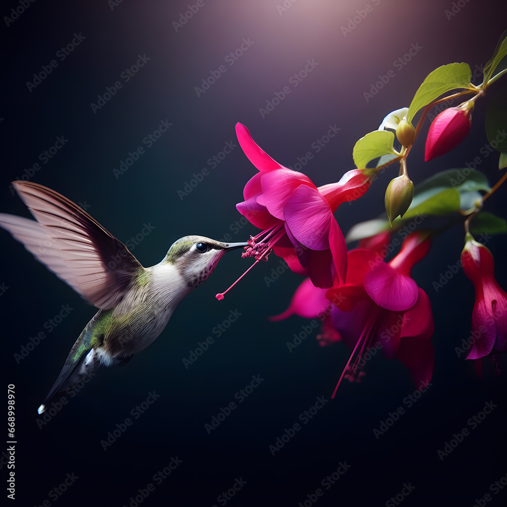 hummingbird on flower