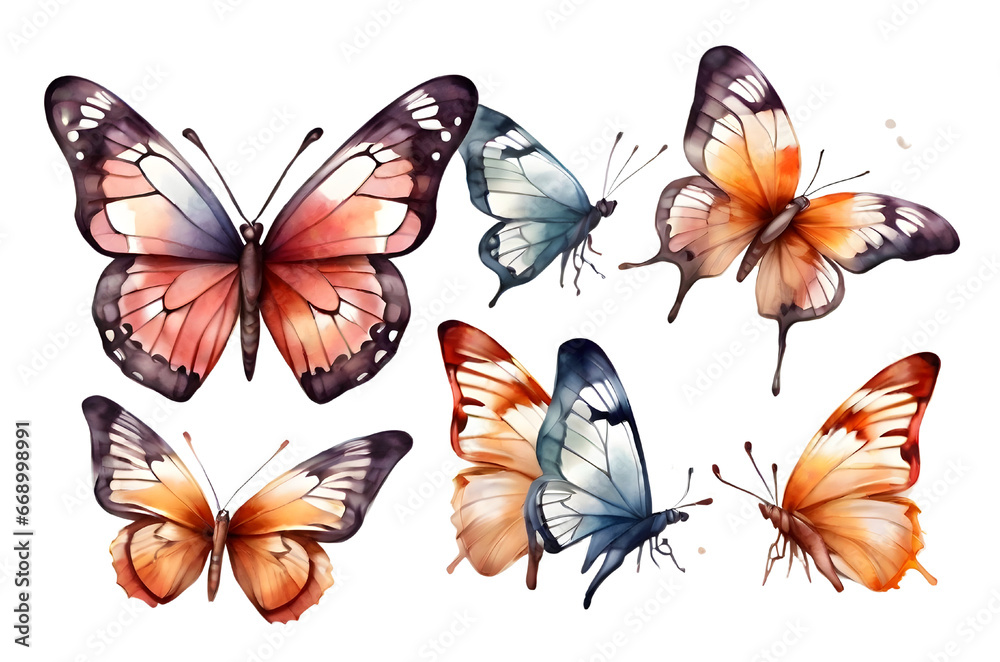 Obraz premium butterfly on white background