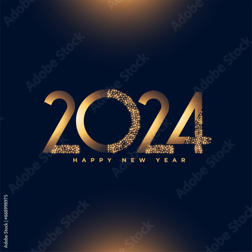 shiny happy new year 2024 wishes background design