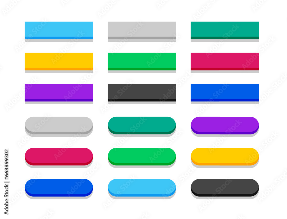 3d style empty UI/UX button icon in collection 3d style empty UI/UX button icon in collection