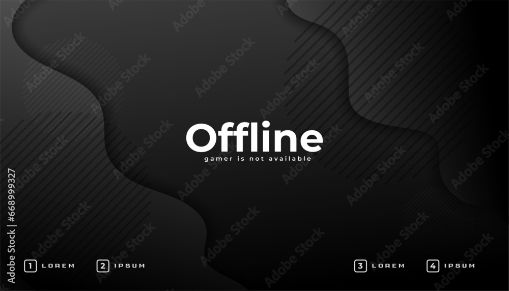 Obraz premium dark black web offline gaming template design